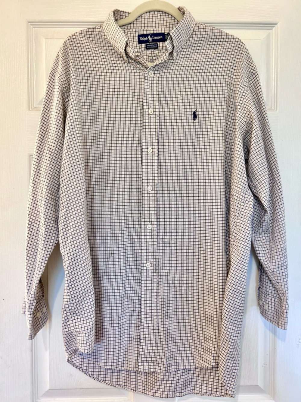 Ralph Lauren Yarmouth Men's Woven Cotton Checked Button-Down Shirt Long Sleeve